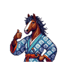 クールな馬のスタンプ(侍)（個別スタンプ：22）