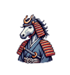 クールな馬のスタンプ(侍)（個別スタンプ：24）