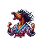 クールな馬のスタンプ(侍)（個別スタンプ：25）