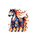クールな馬のスタンプ(侍)（個別スタンプ：30）