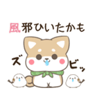 飛び出す！柴犬とシマエナガ 体調不良（個別スタンプ：4）