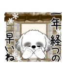 背景が動くB＆Wのシーズー犬 2025 「冬」（個別スタンプ：17）