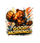 ストロングベア【水墨画風】（個別スタンプ：2）