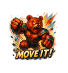 ストロングベア【水墨画風】（個別スタンプ：5）