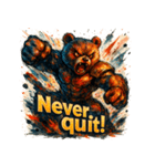 ストロングベア【水墨画風】（個別スタンプ：6）