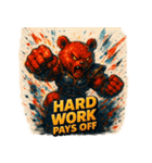 ストロングベア【水墨画風】（個別スタンプ：9）