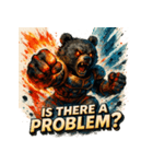 ストロングベア【水墨画風】（個別スタンプ：10）