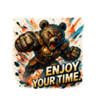 ストロングベア【水墨画風】（個別スタンプ：13）