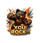 ストロングベア【水墨画風】（個別スタンプ：14）