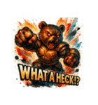 ストロングベア【水墨画風】（個別スタンプ：15）