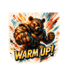 ストロングベア【水墨画風】（個別スタンプ：17）