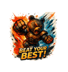 ストロングベア【水墨画風】（個別スタンプ：18）