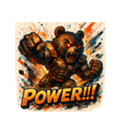 ストロングベア【水墨画風】（個別スタンプ：19）