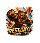 ストロングベア【水墨画風】（個別スタンプ：20）