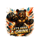 ストロングベア【水墨画風】（個別スタンプ：22）