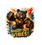 ストロングベア【水墨画風】（個別スタンプ：25）