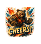 ストロングベア【水墨画風】（個別スタンプ：27）