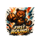 ストロングベア【水墨画風】（個別スタンプ：28）