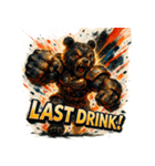 ストロングベア【水墨画風】（個別スタンプ：32）