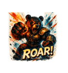 ストロングベア【水墨画風】（個別スタンプ：33）