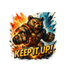 ストロングベア【水墨画風】（個別スタンプ：35）