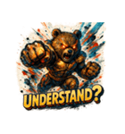 ストロングベア【水墨画風】（個別スタンプ：37）