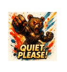 ストロングベア【水墨画風】（個別スタンプ：38）