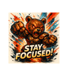 ストロングベア【水墨画風】（個別スタンプ：40）