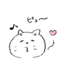 しろいねこのスタンプ  日常編（個別スタンプ：35）