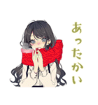 冬を楽しむリボン女子スタンプ♡（個別スタンプ：16）