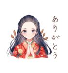 冬を楽しむ大正女学生★レトロ（個別スタンプ：3）