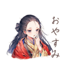 冬を楽しむ大正女学生★レトロ（個別スタンプ：10）