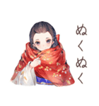 冬を楽しむ大正女学生★レトロ（個別スタンプ：22）