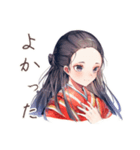 冬を楽しむ大正女学生★レトロ（個別スタンプ：26）