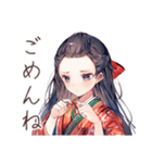 冬を楽しむ大正女学生★レトロ（個別スタンプ：27）