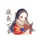 冬を楽しむ大正女学生★レトロ（個別スタンプ：31）