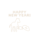 背景が動く午年の星 Happy New Year（個別スタンプ：6）