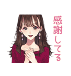 ガーリー女子のやさしい褒め言葉（個別スタンプ：16）