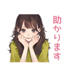 ガーリー女子のやさしい褒め言葉（個別スタンプ：26）