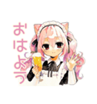 体育祭★ねこみみメイド（個別スタンプ：2）