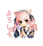 体育祭★ねこみみメイド（個別スタンプ：3）
