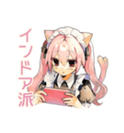 体育祭★ねこみみメイド（個別スタンプ：9）