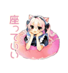 体育祭★ねこみみメイド（個別スタンプ：16）