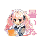 体育祭★ねこみみメイド（個別スタンプ：24）