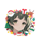 美少女の冬・クリスマス（個別スタンプ：15）
