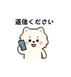 毎日使う連絡・約束・日常語 ポメ君 BIG（個別スタンプ：4）