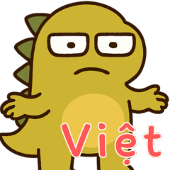 [LINEスタンプ] 絶望ベビーダイノ (ベトナム) Ver2