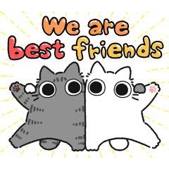 [LINEスタンプ] ねこぽっくるサバトラ【友達】