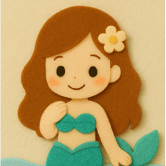 [LINEスタンプ] 人魚姫のふんわりメッセージ
