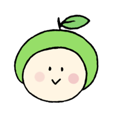 [LINEスタンプ] 青りんごのこ(女の子ver.)